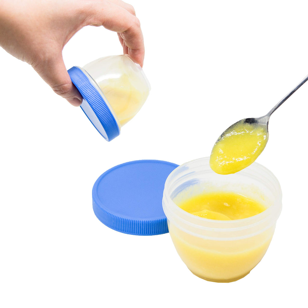 Youngever 18 Sets Baby Food Storage, 2 Ounce Plastic Baby Food Containers with Lids and Labels