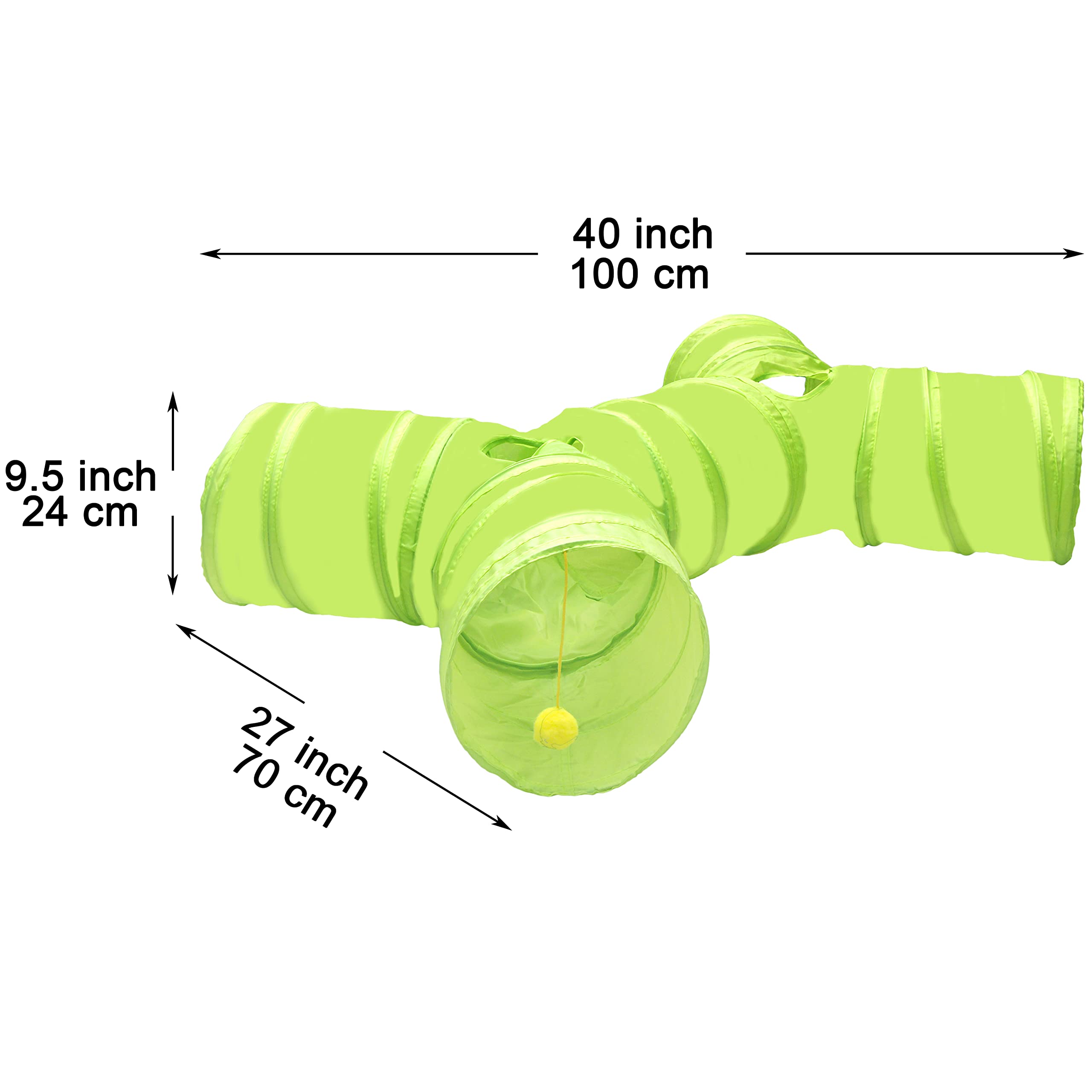 Youngever Cat Tube Toy - 4 Ways Kitty Tunnel for Cats