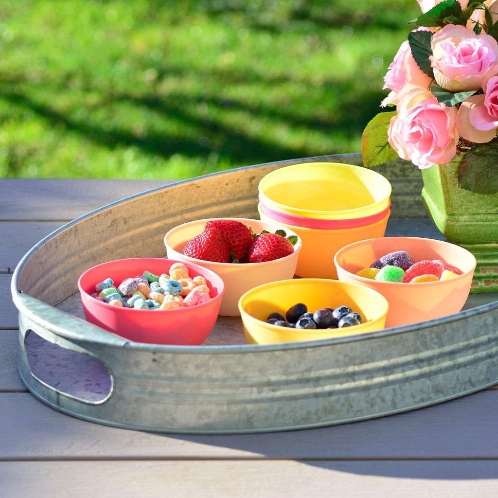 Youngever 9 Pack 10 Ounce Plastic Bowls, Kids Plastic Bowls, Set of 9