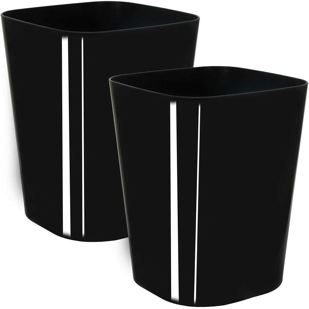 Youngever 2 Pack 1.5 Gallon Square Trash Can, Plastic Garbage Container Bin, Small Trash Bin for Home Office, Living Room, Study Room, Kitchen, Bathroom