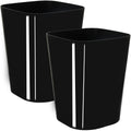 Youngever 2 Pack 1.5 Gallon Square Trash Can, Plastic Garbage Container Bin, Small Trash Bin for Home Office, Living Room, Study Room, Kitchen, Bathroom