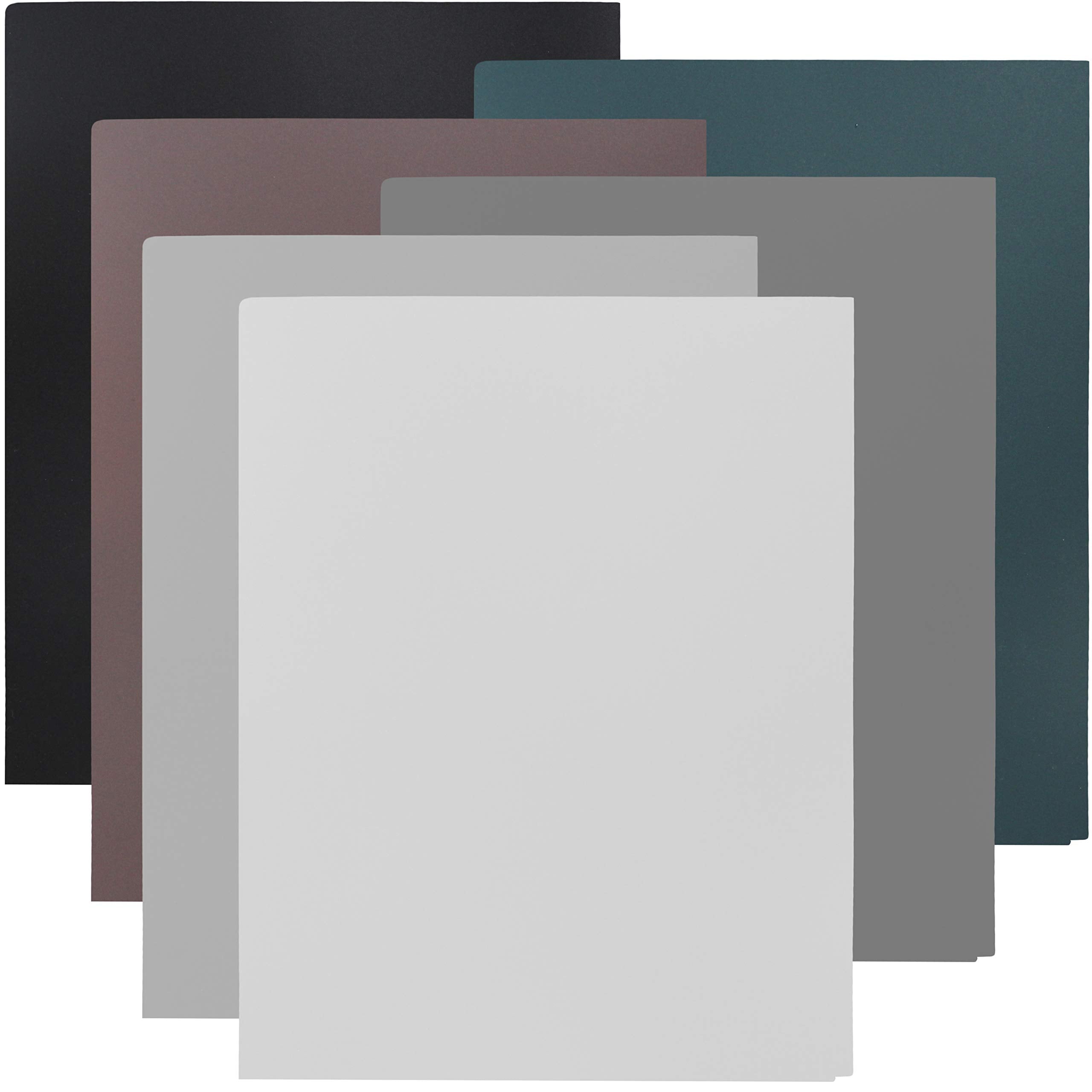 Youngever 6 Pack Heavy Duty Plastic Two Pocket Folders, Heavy Duty Plastic 2 Pocket Folder