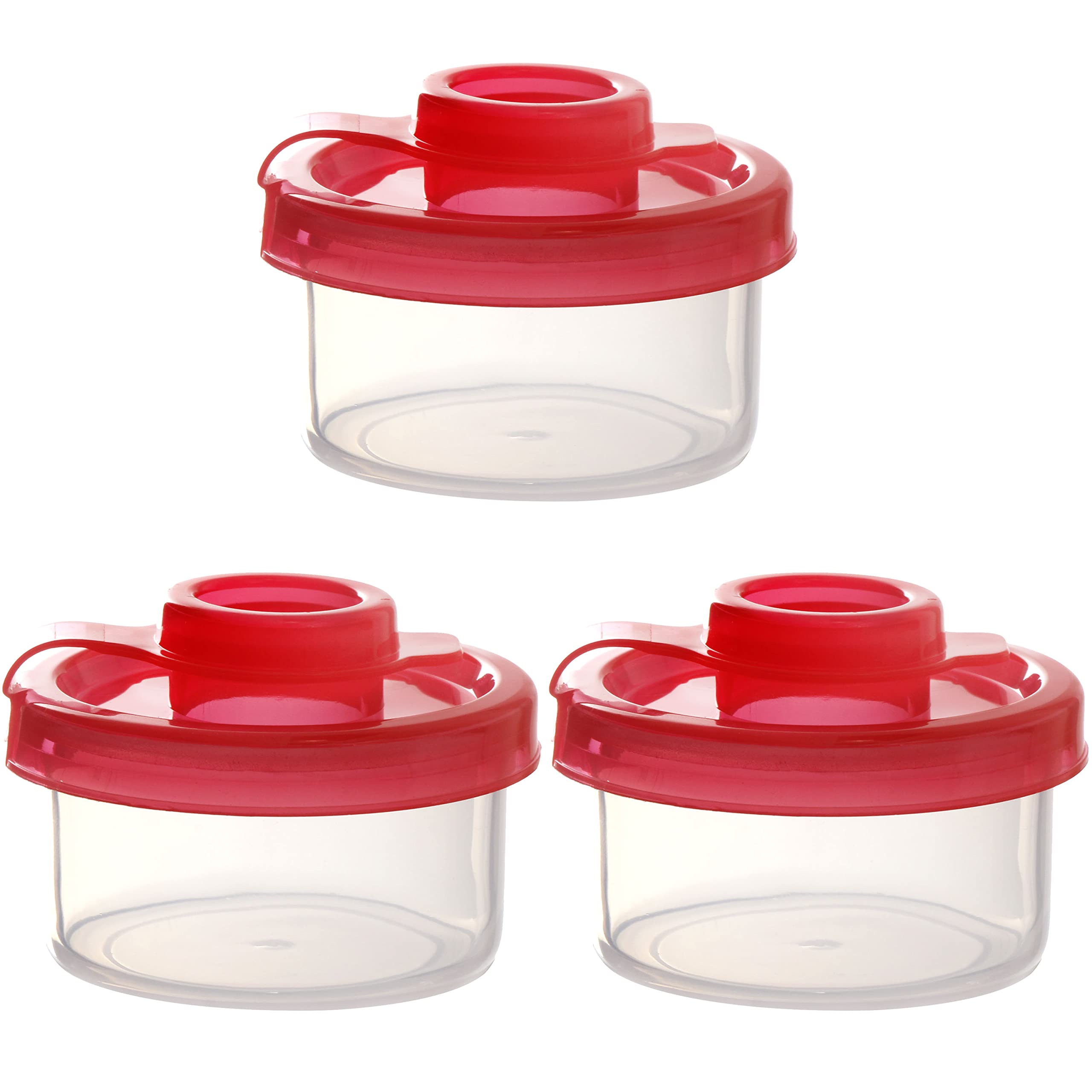 Youngever 3 Pack Plastic Salt and Pepper Shakers, Clear Salt and Pepper Containers with Lid, Plastic Spice Jar, Spice Dispenser