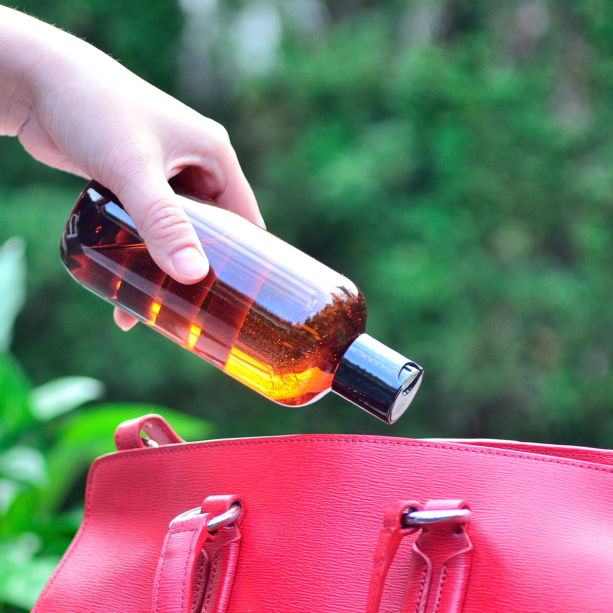 Youngever 10 Pack Plastic Empty Bottles with Disc Cap 8 Ounce, Refillable Cosmetic Bottles, Squeeze Containers for Shampoo, Liquid Body Soap, Lotion, Cream