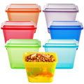 Youngever 7 Sets Plastic Parfait Cups, Reusable Plastic Dessert Cups with Lids and Inserts, Reusable Plastic Yogurt Cups with Inserts, Spill and Leak Proof