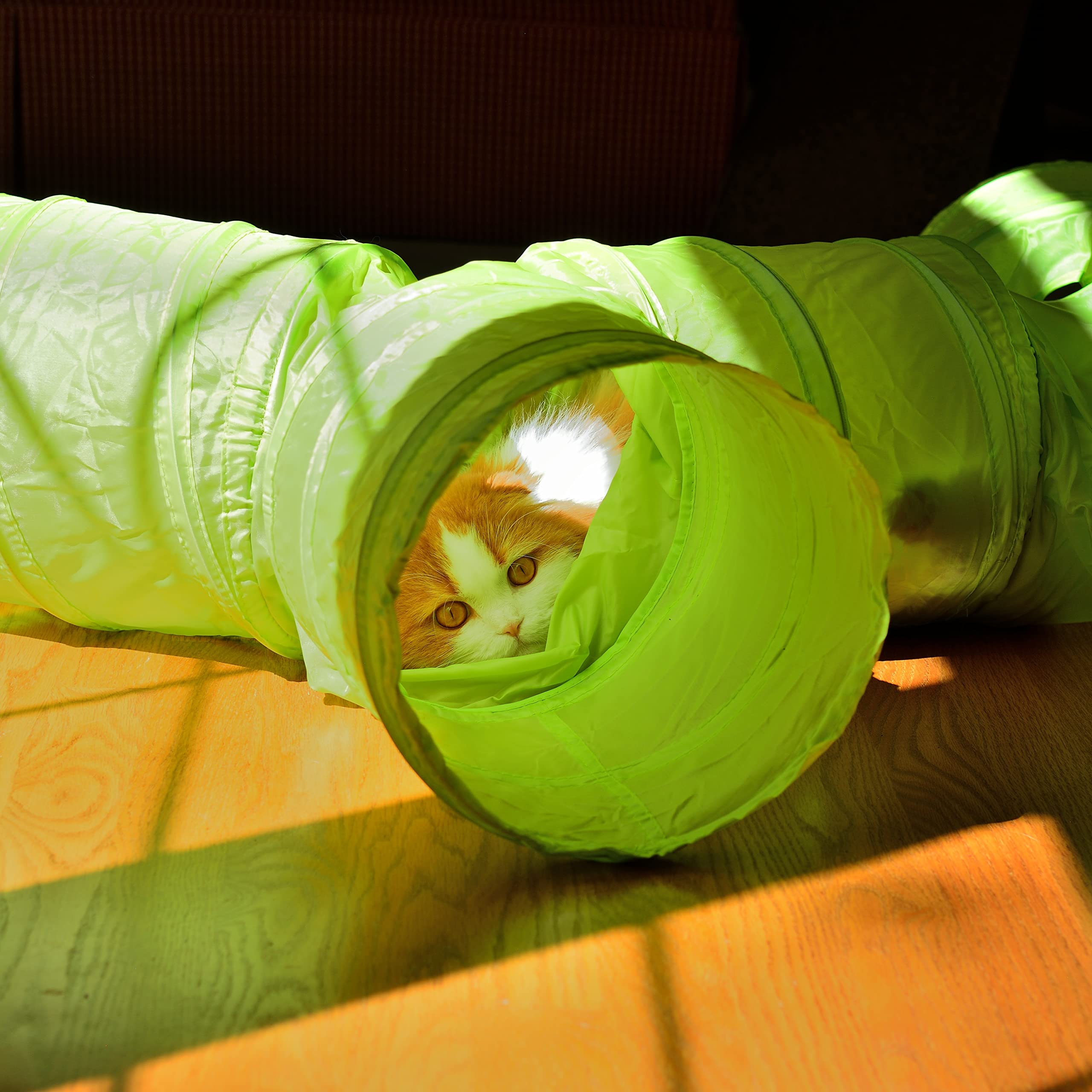 Youngever Cat Tube Toy - 4 Ways Kitty Tunnel for Cats