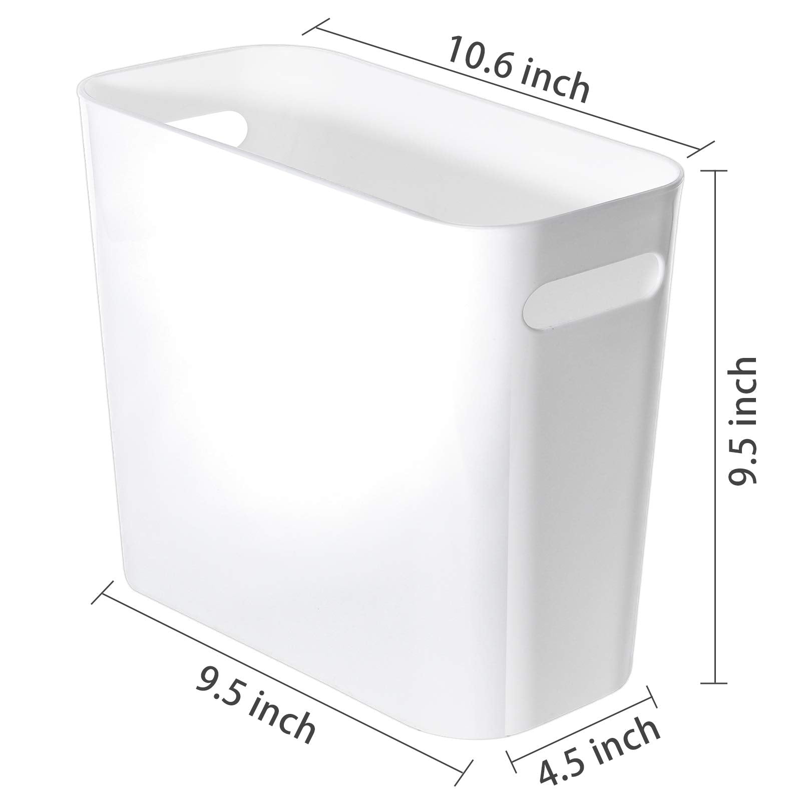 Youngever 1.5 Gallon Slim Trash Can, Plastic Garbage Container Bin, Small Trash Bin with Handles for Home Office, Living Room, Study Room, Kitchen, Bathroom