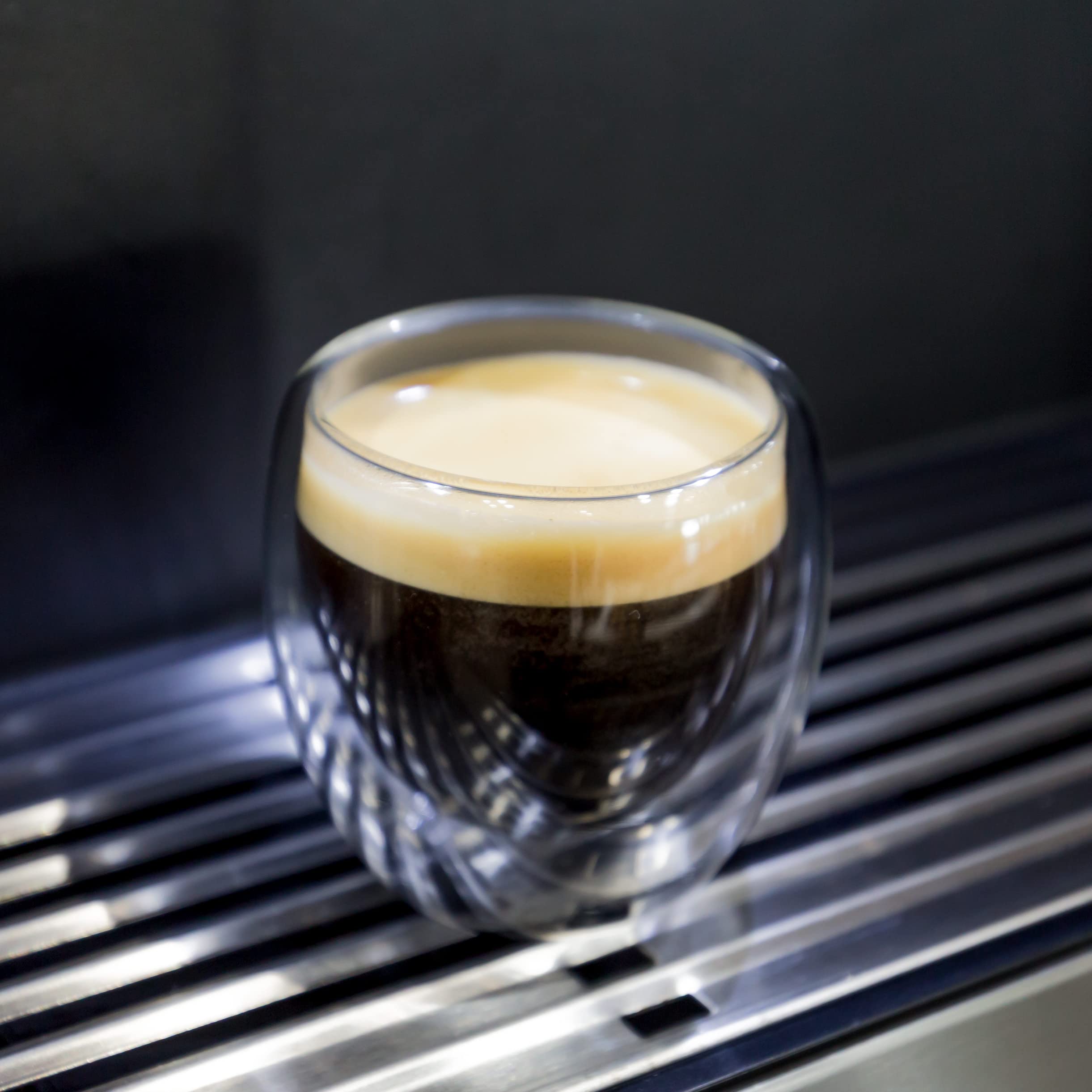 Youngever 4 Pack Espresso Cups, Double Wall Thermo Insulated Espresso Cups, Glass Coffee Cups