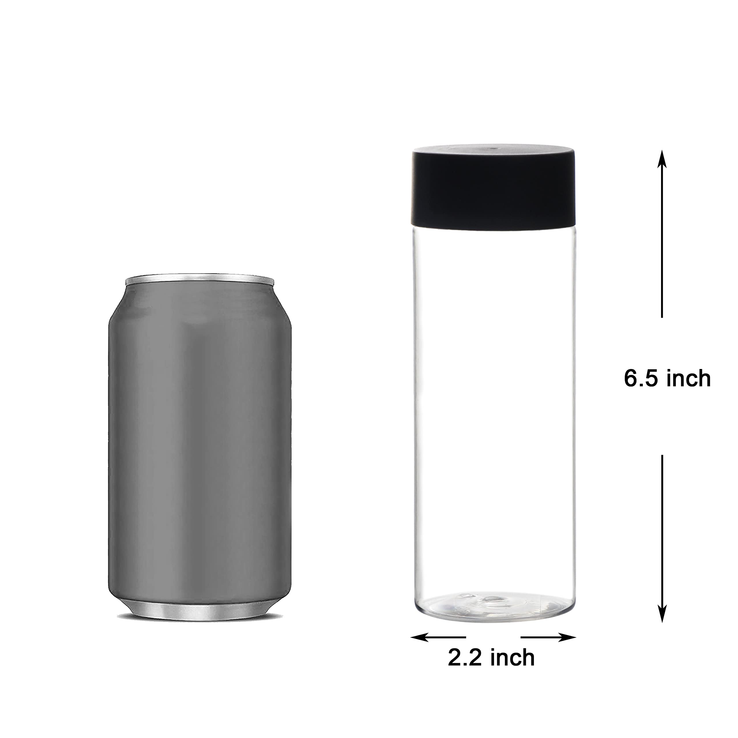 Youngever 8 Pack 10 Ounce Plastic Juice Bottles with Caps, Drinking Bottles with Lids, Beverage Containers