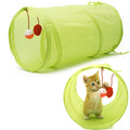 Youngever Cat Tunnel Toy, Collapsible Crinkle Tube with Hanging Ball, Interactive Play Tunnel for Cats, Kittens, Small Pet