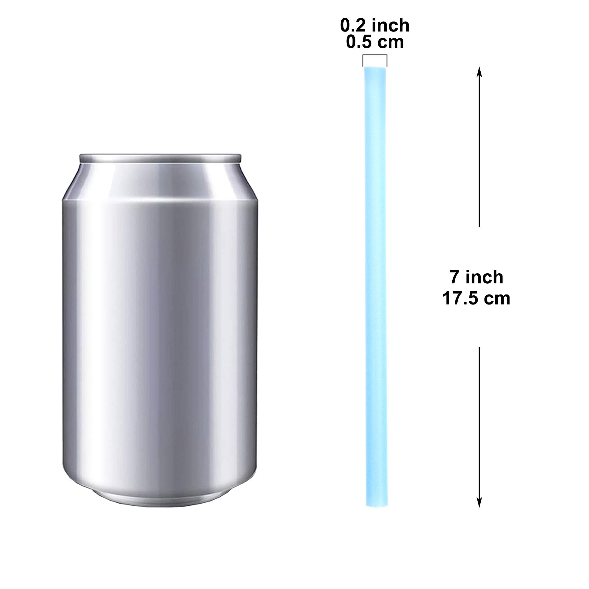 Youngever 9 Pack Reusable Plastic Straws, 7 inch Flexible Plastic Drinking Straws