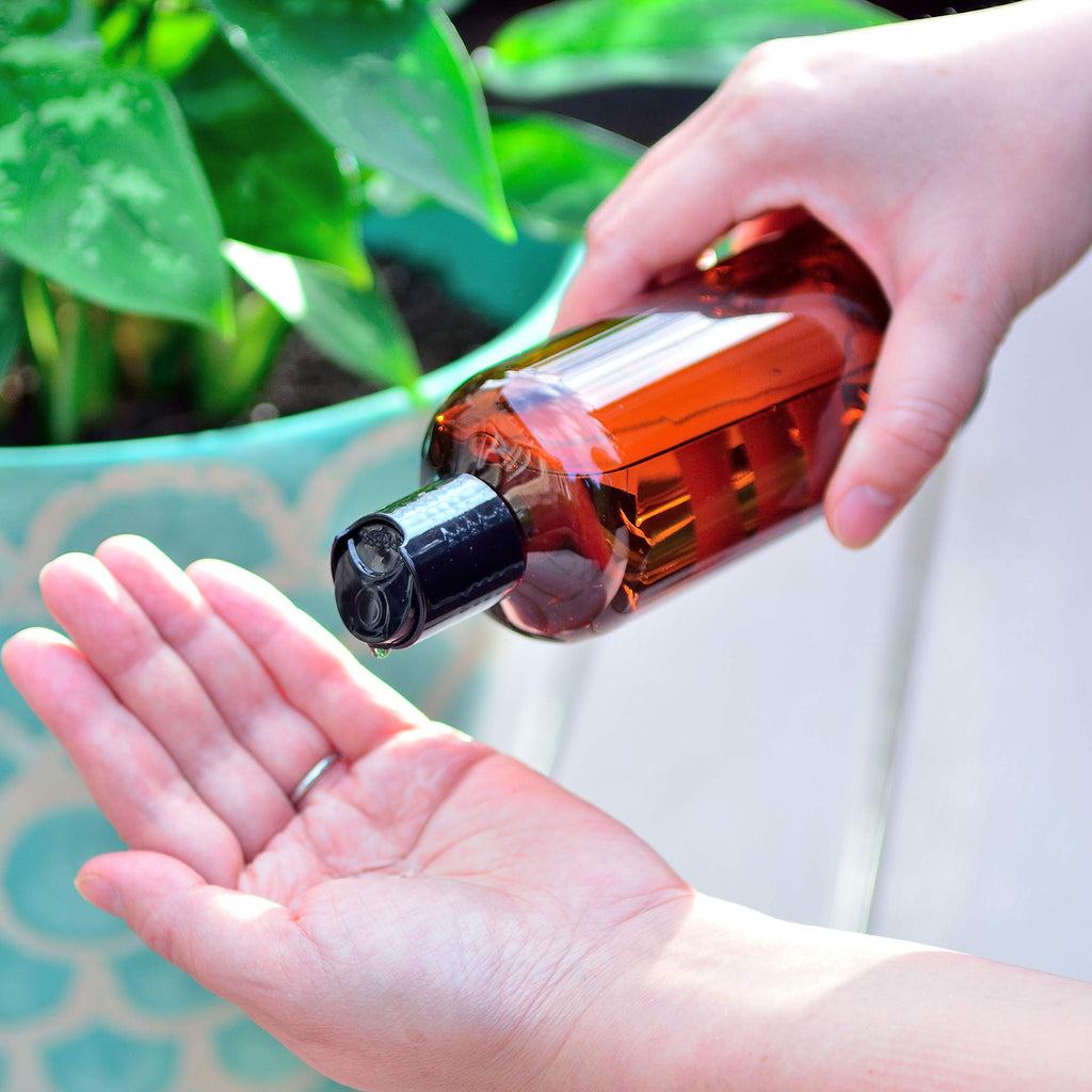 Youngever 10 Pack Plastic Empty Bottles with Disc Cap 8 Ounce, Refillable Cosmetic Bottles, Squeeze Containers for Shampoo, Liquid Body Soap, Lotion, Cream