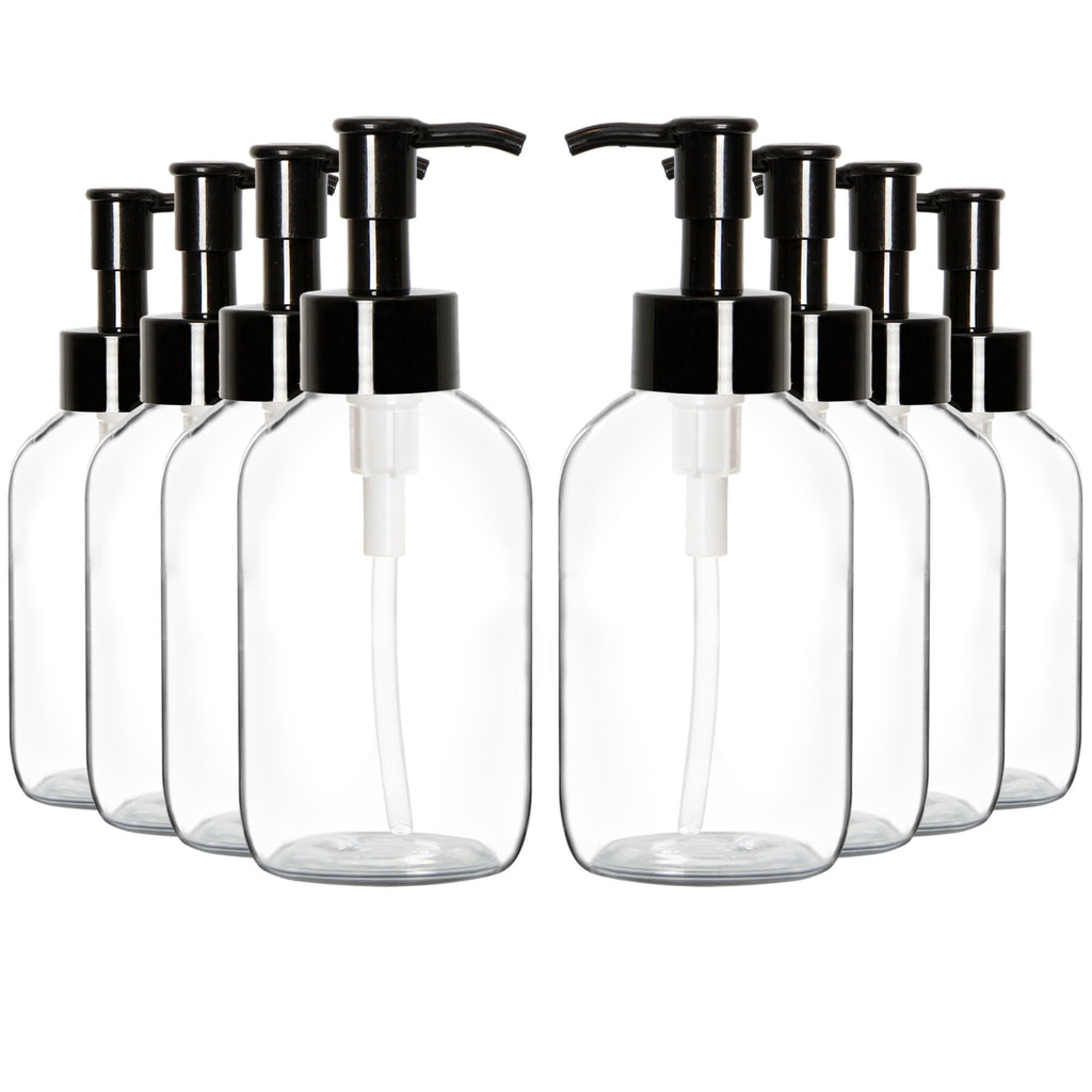 Youngever 12 Pack 4 Ounce Plastic Pump Bottles, Refillable Plastic Pump Bottles for Dispensing Lotions, Liquid Soap