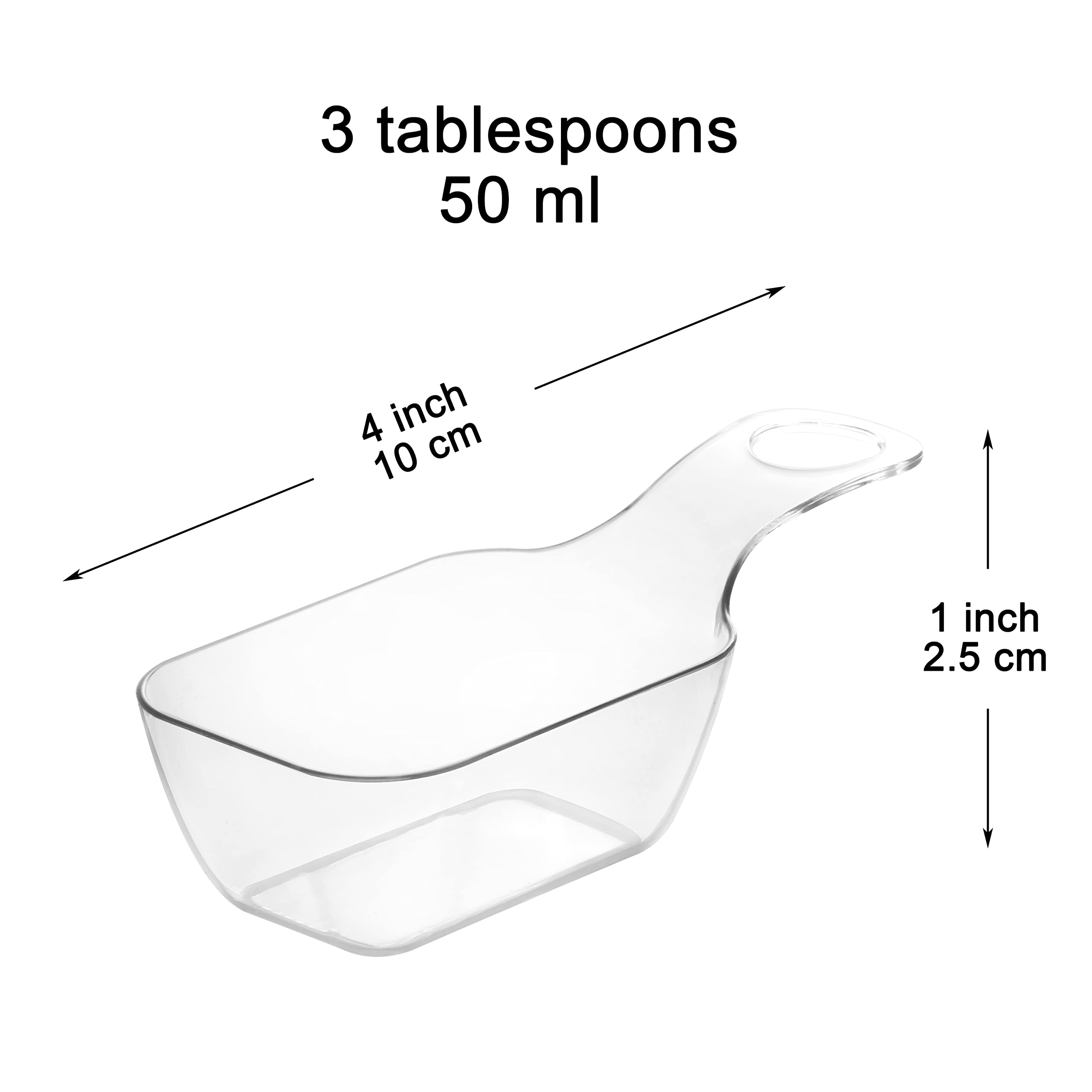 Youngever 12 Pack Plastic Kitchen Scoops, Clear Coffee Scoops for Coffee, Tea, Sugar, Protein Powder