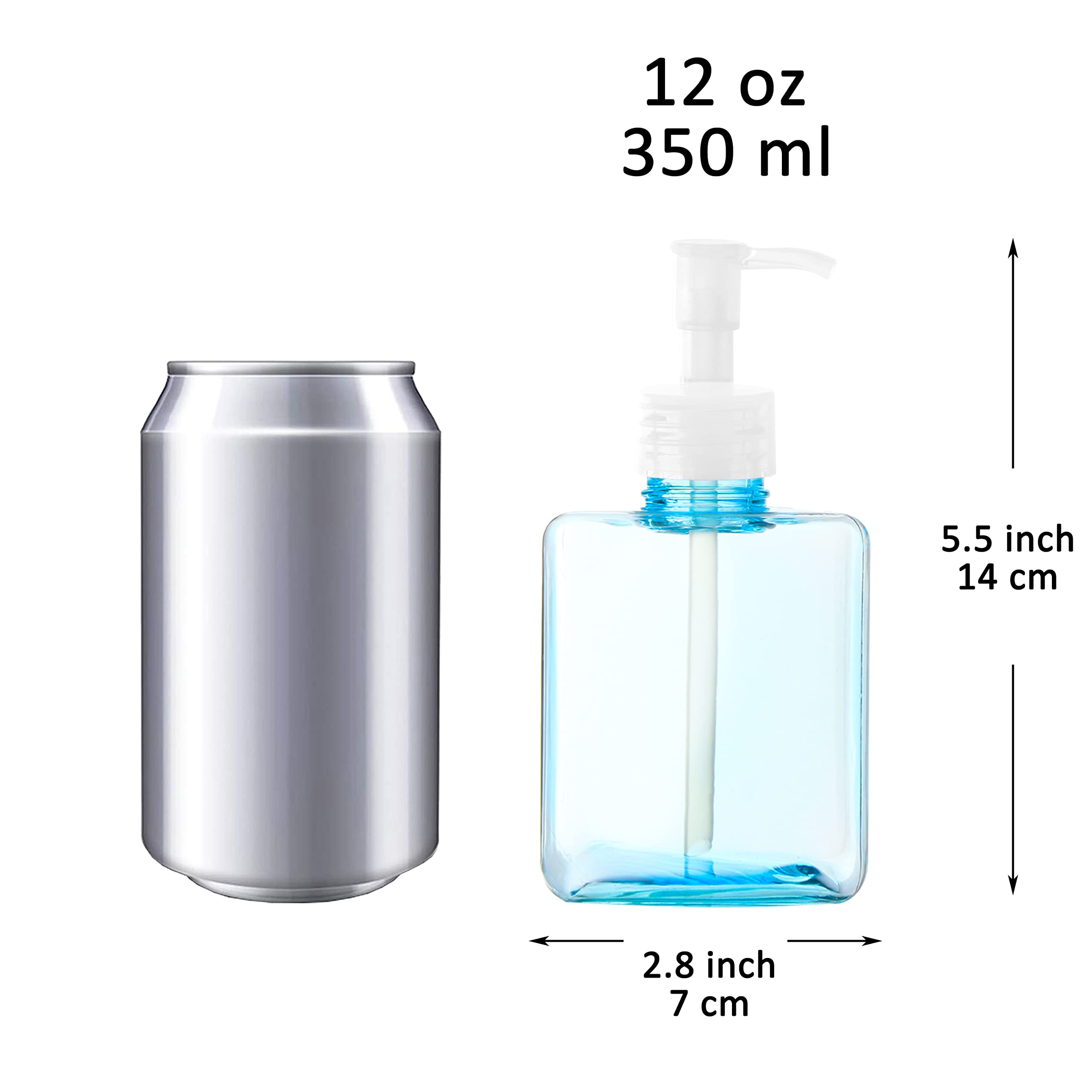 Youngever 5 Pack Color Plastic Square Pump Bottles, Refillable Plastic Pump Bottles for Dispensing