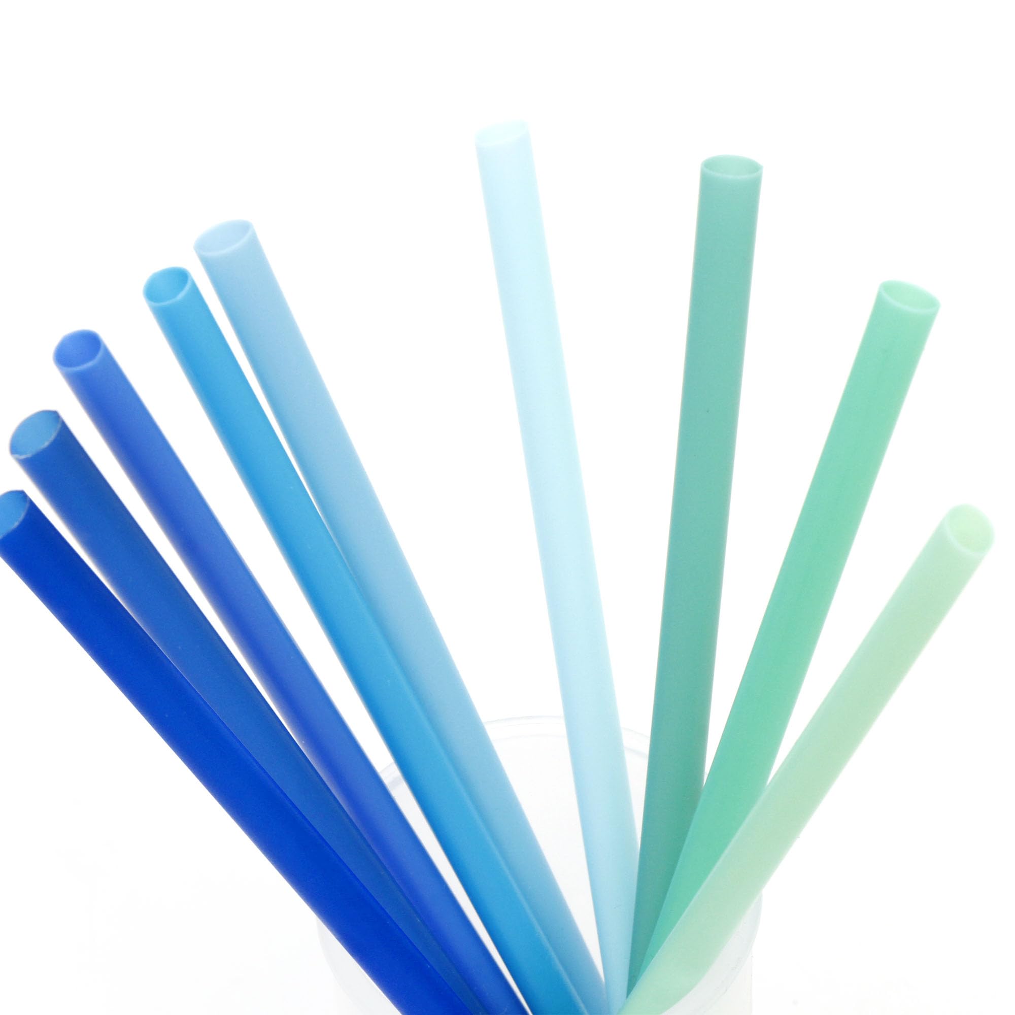 Youngever 9 Pack Reusable Plastic Straws, 7 inch Flexible Plastic Drinking Straws