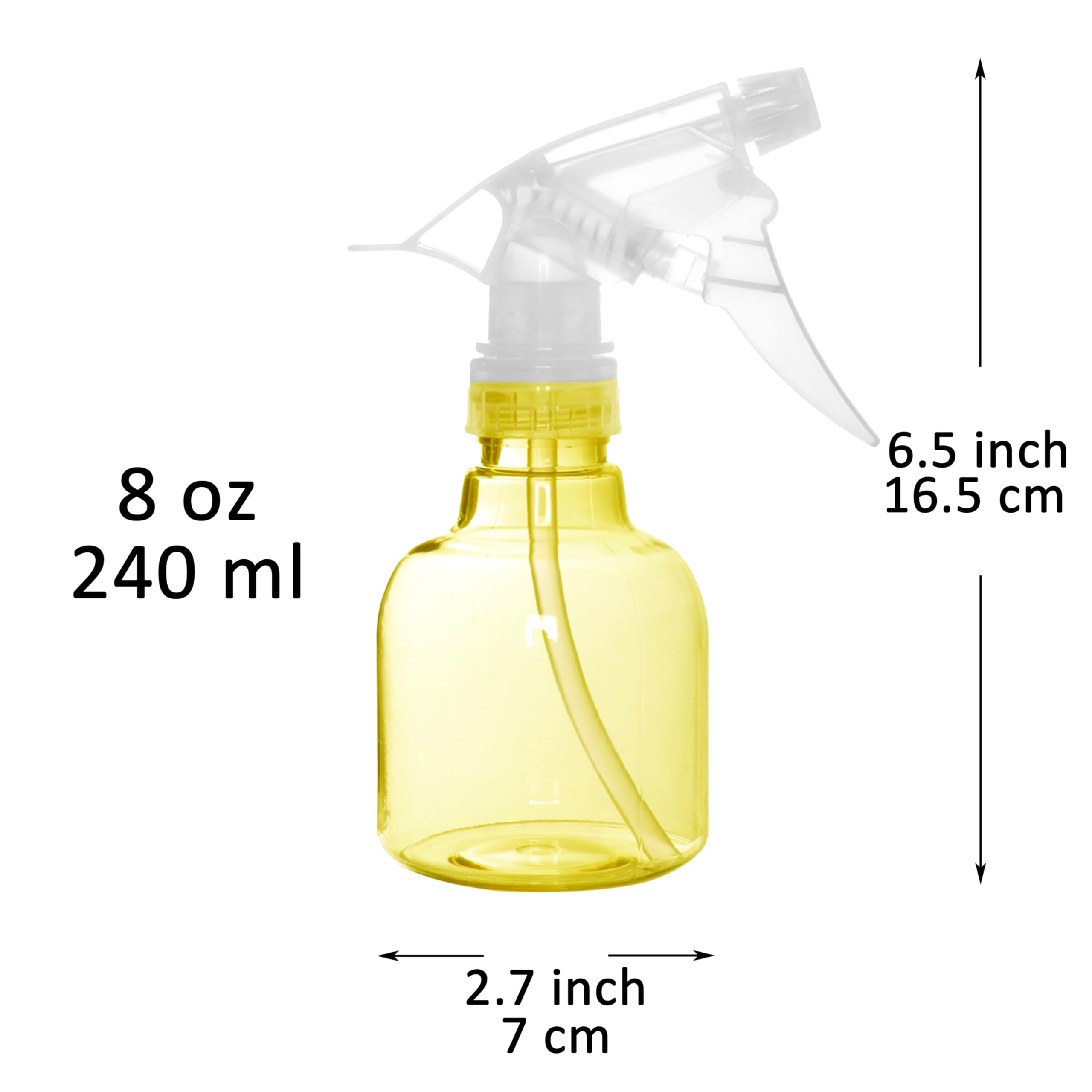 Youngever 6 Pack 8 Ounce Empty Plastic Spray Bottles