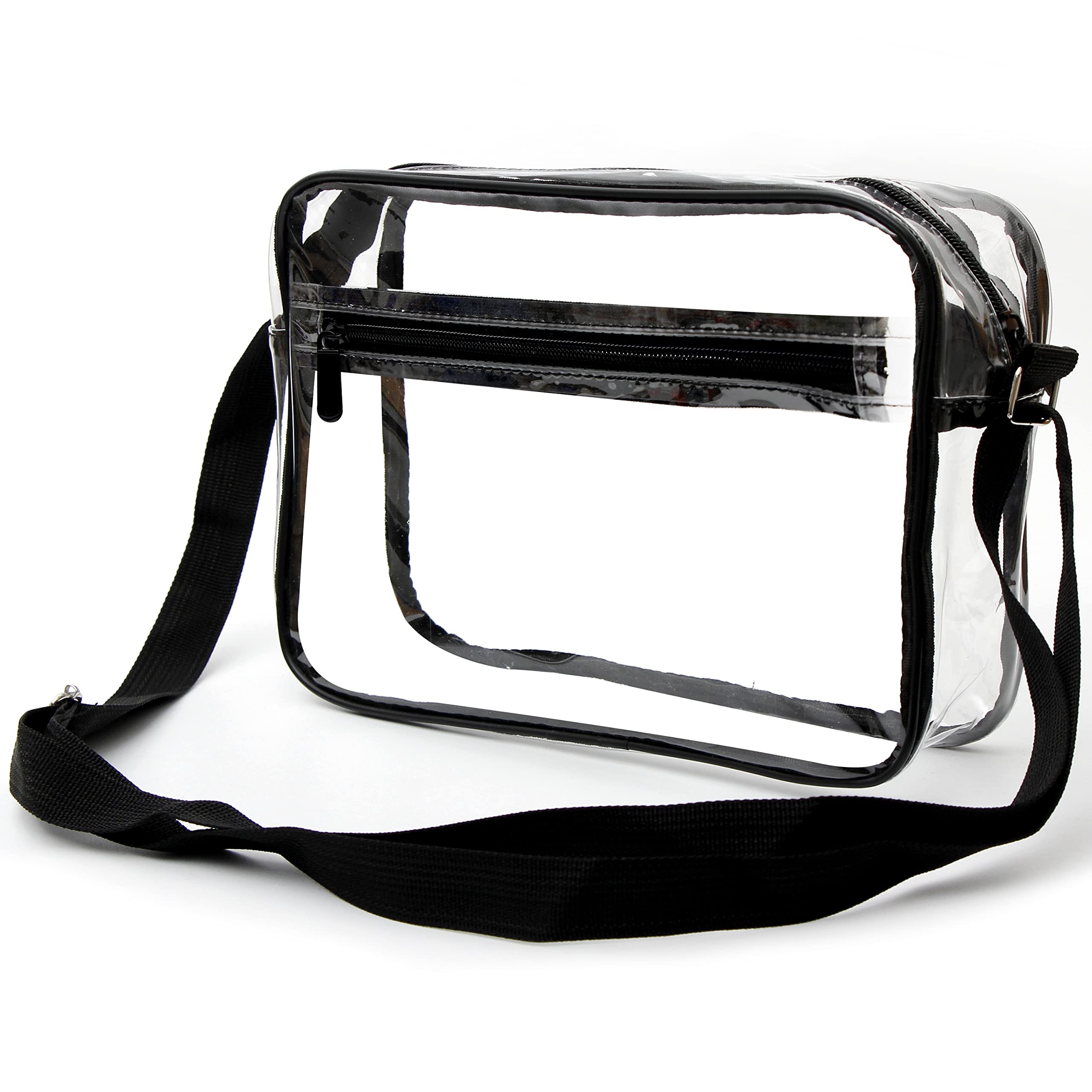 Youngever Clear Messenger Bag, Stadium Approved Clear Bag, Adjustable Cross-Body Strap Clear Plastic Bag