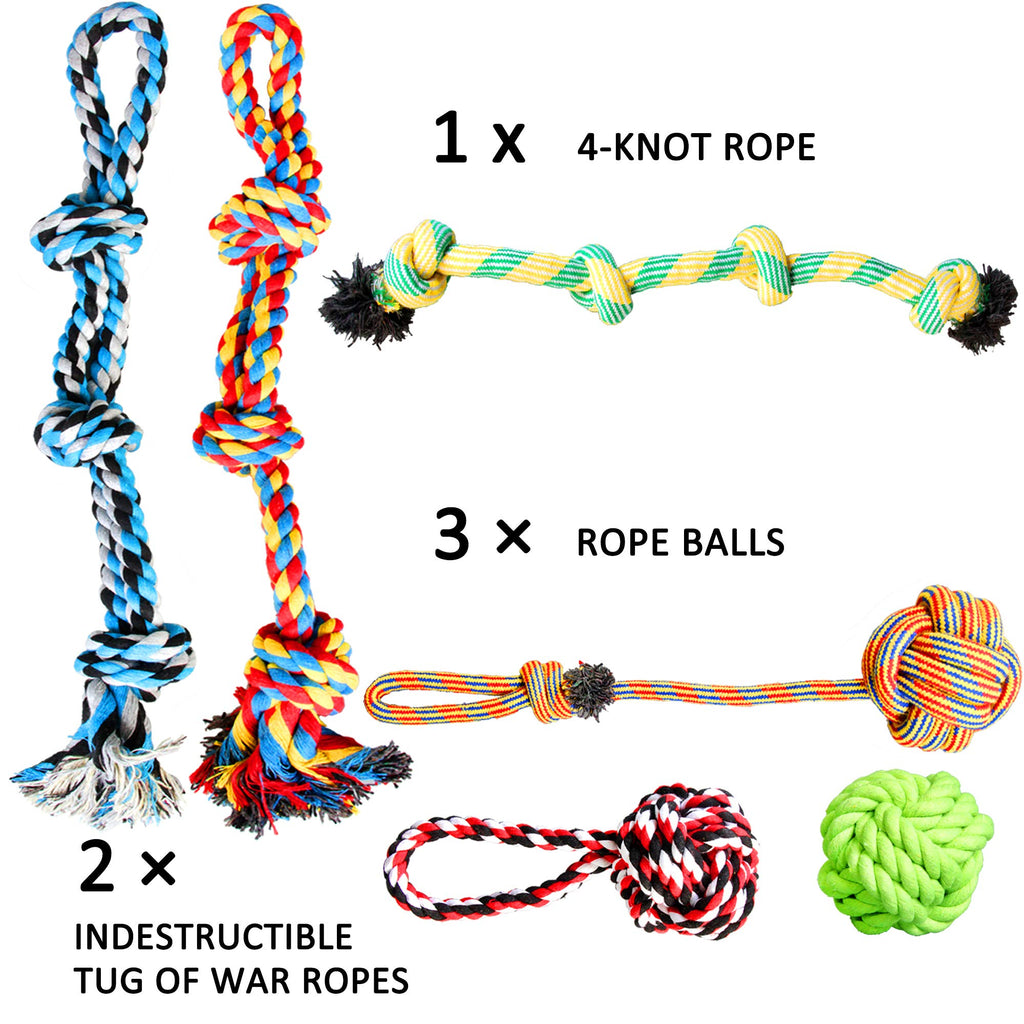 Youngever 6 Pack Dog Rope Toys, Puppy Chew Toys Dog Toys for Medium to Large Dogs