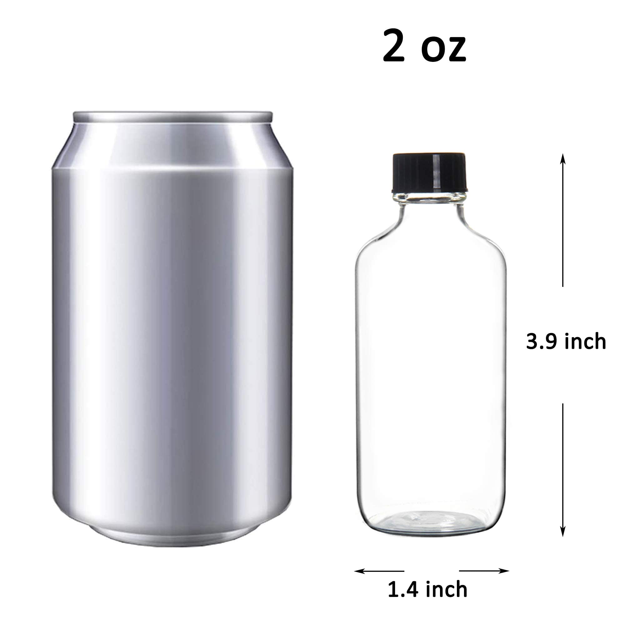 Youngever 16 Pack Empty Glass Bottles with Lids, Refillable Container for Essential Oils, Vanilla Extract and More