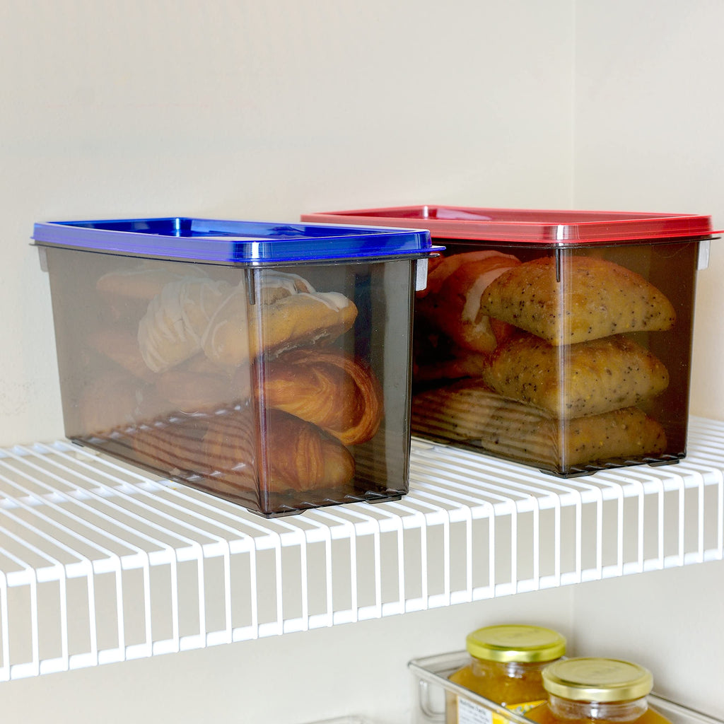 Youngever 2 Pack Plastic Bread Container, Bread Storage Containers, Food Storage Containers, 100OZ