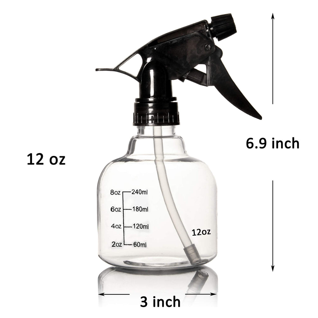 Youngever 12 Pack Empty Plastic Spray Bottles, Spray Bottles for Hair and Cleaning Solutions
