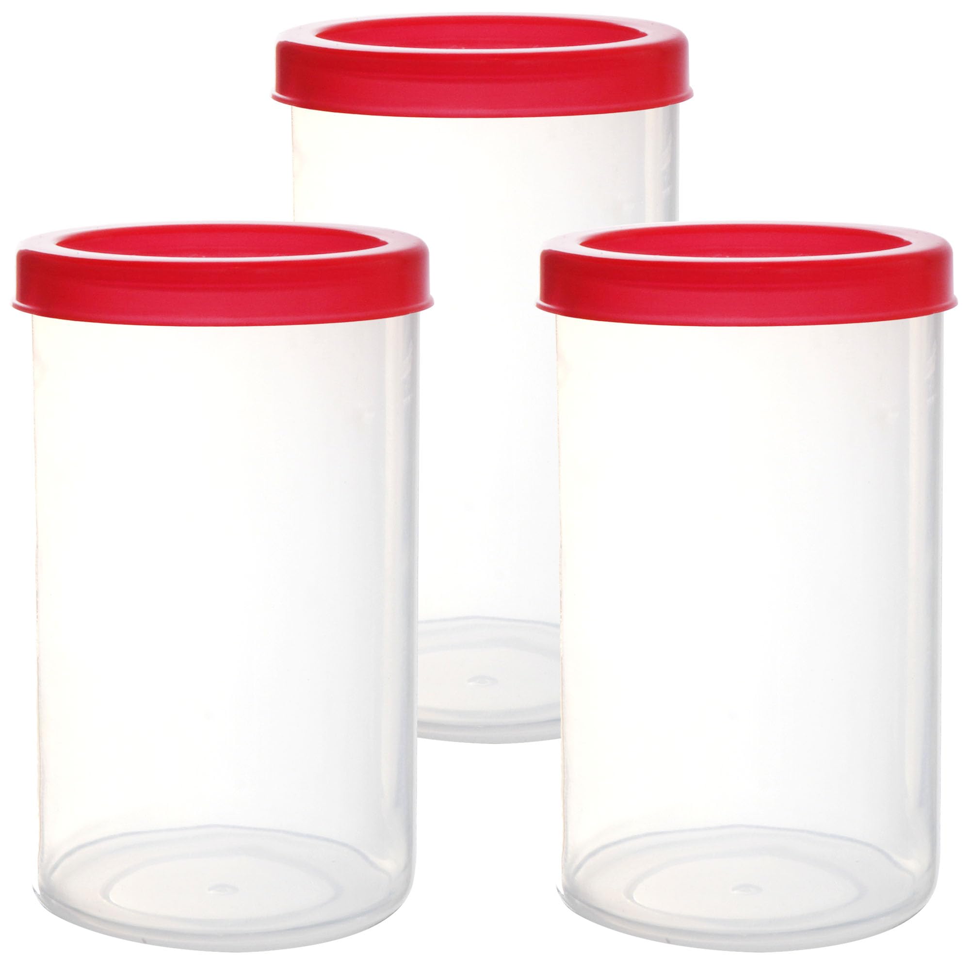 Youngever 3 Pack Plastic Condiment Containers, Sauce Containers with Lid, Plastic Salad Dressing Container