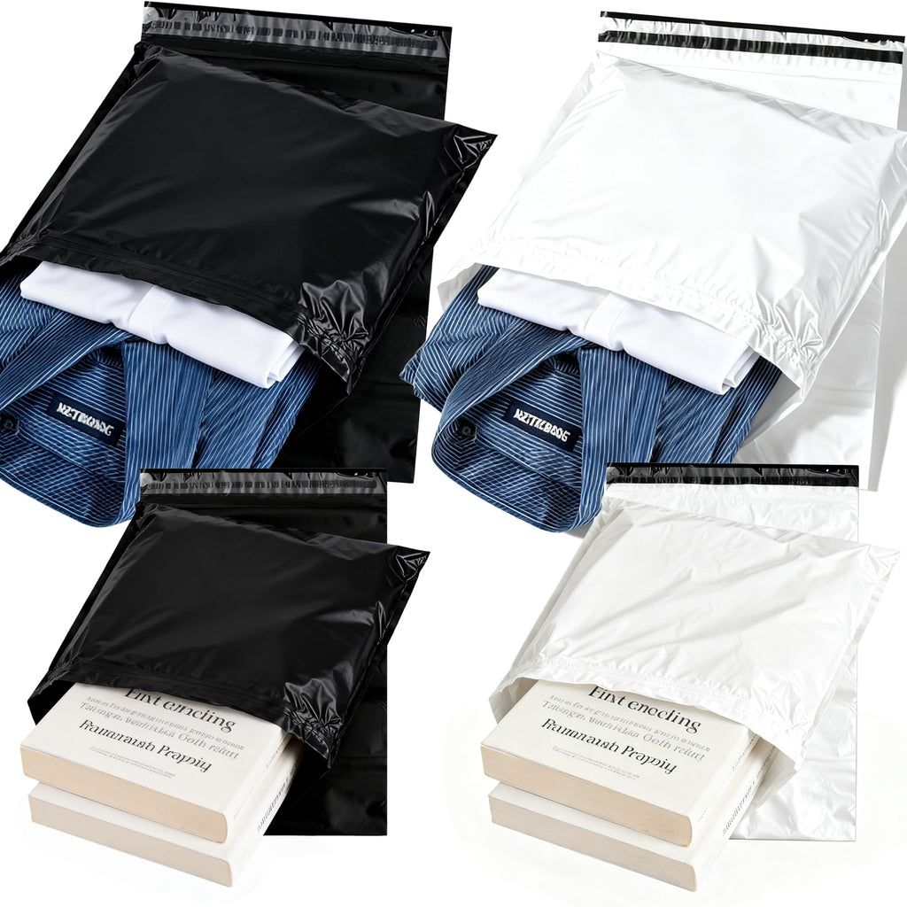 Youngever 120 Pcs Poly Mailers Set, Waterproof Self-Sealing Mailing Envelopes, Durable Shipping Bags (60 Pcs 10x13 inch & 60 Pcs 14.5x19 inch)