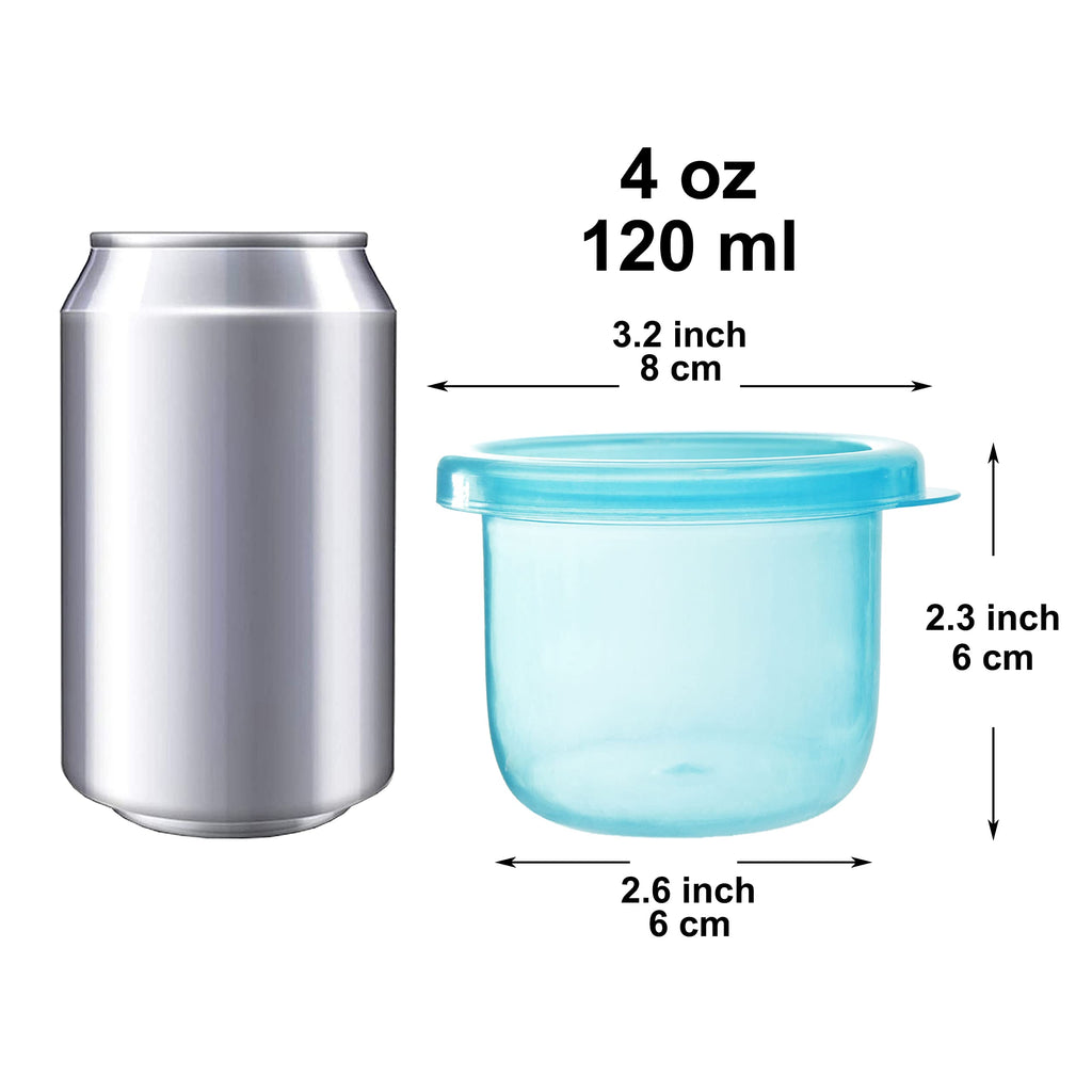 Youngever 9 Pack Snack and Meal Prep Containers, Small Food Storage With Lids, Condiment Cups, Sauce and Dressing Containers