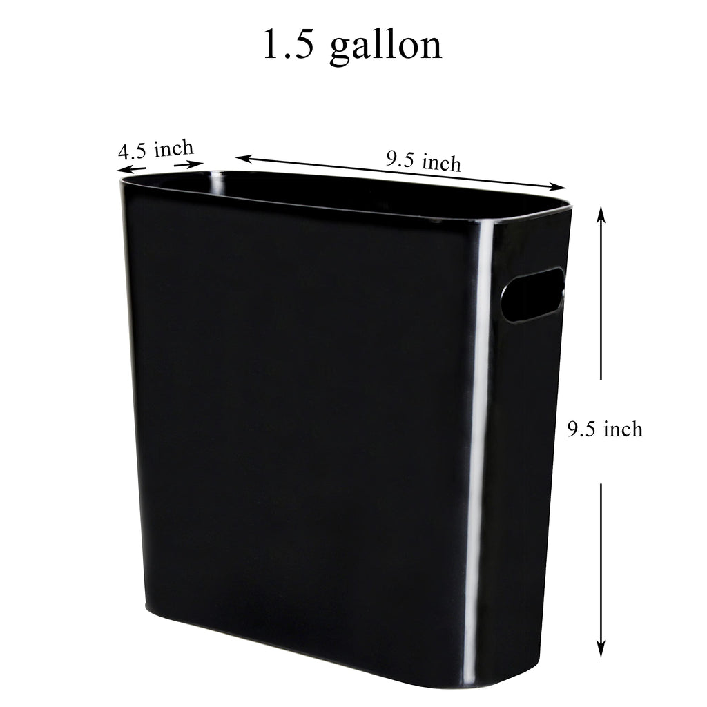 Youngever 1.5 Gallon Slim Trash Can, Plastic Garbage Container Bin, Small Trash Bin with Handles for Home Office, Living Room, Study Room, Kitchen, Bathroom