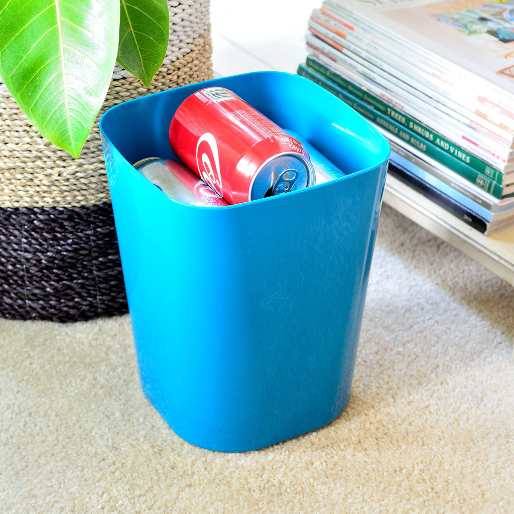 Youngever 2 Pack 1.5 Gallon Square Trash Can, Plastic Garbage Container Bin, Small Trash Bin for Home Office, Living Room, Study Room, Kitchen, Bathroom
