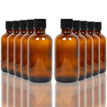 Youngever 16 Pack 3.5 Ounce Empty Glass Bottles with Lids, Amber Glass Tight Seal Lids, Refillable Container for Essential Oils, Vanilla Extract and More