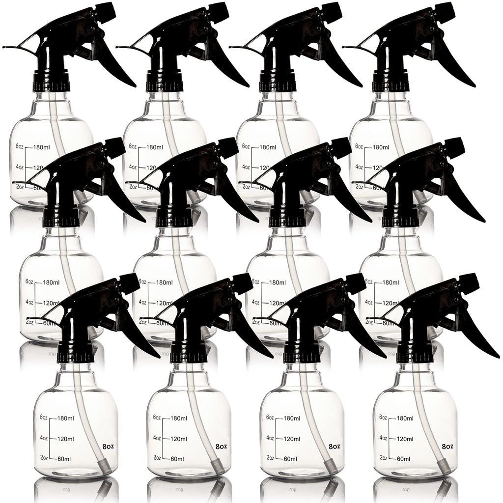 Youngever 12 Pack Empty Plastic Spray Bottles, Spray Bottles for Hair and Cleaning Solutions