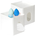 Youngever 2 Pack Napkin Box Covers, Plastic Square Tissue Box Holders with Lid, Square Napkin Box Holders