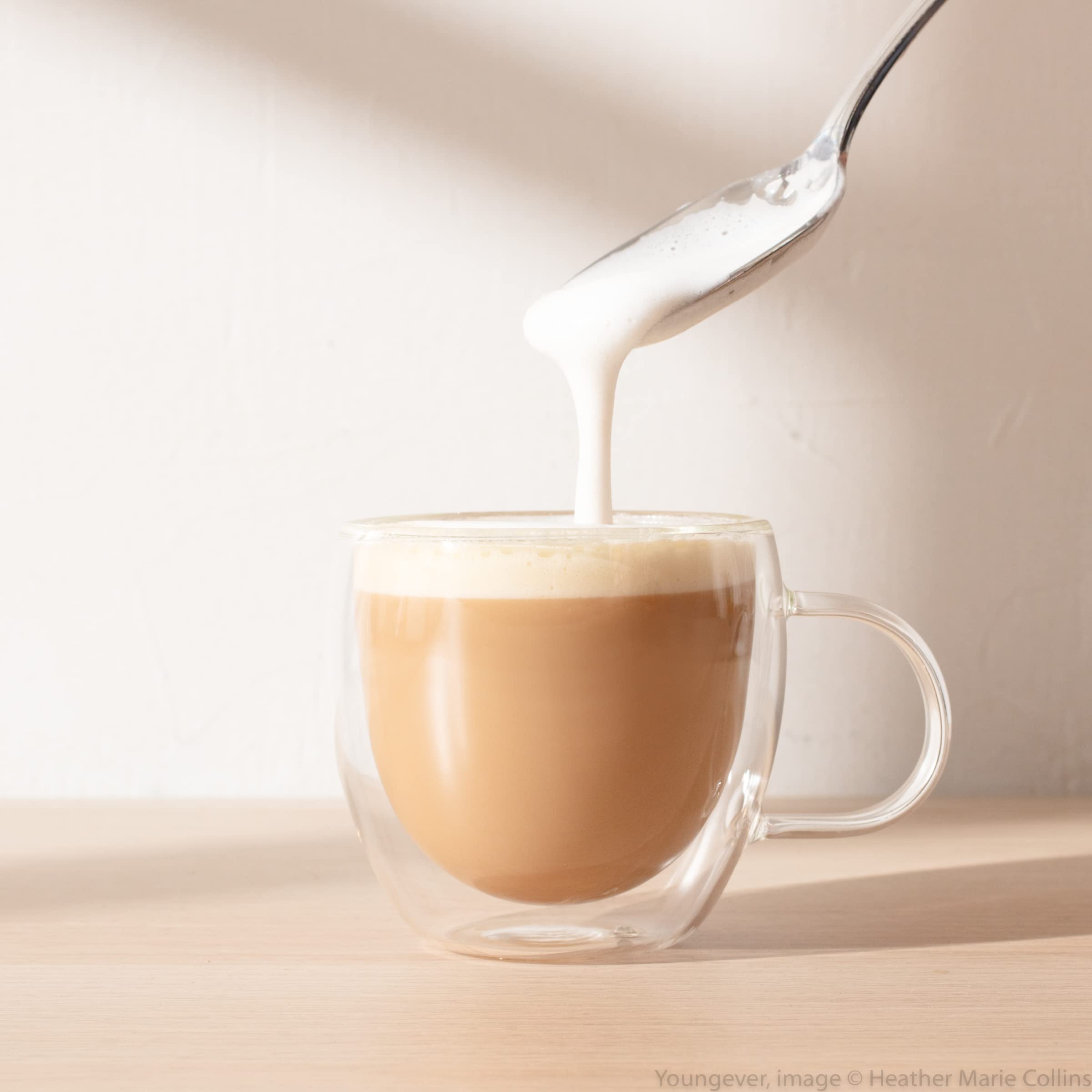 Youngever 2 Pack Glass Coffee Cups, Double Wall Thermo Insulated Coffee Cups, Glass Coffee Mugs