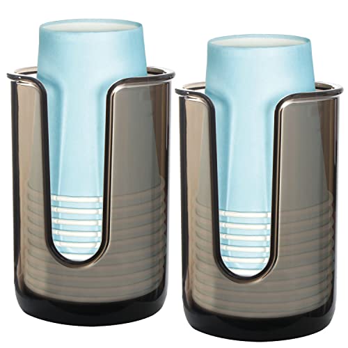 Youngever 2 Pack Plastic Disposable Paper Cup Dispenser, Plastic Dispenser Cup Holder