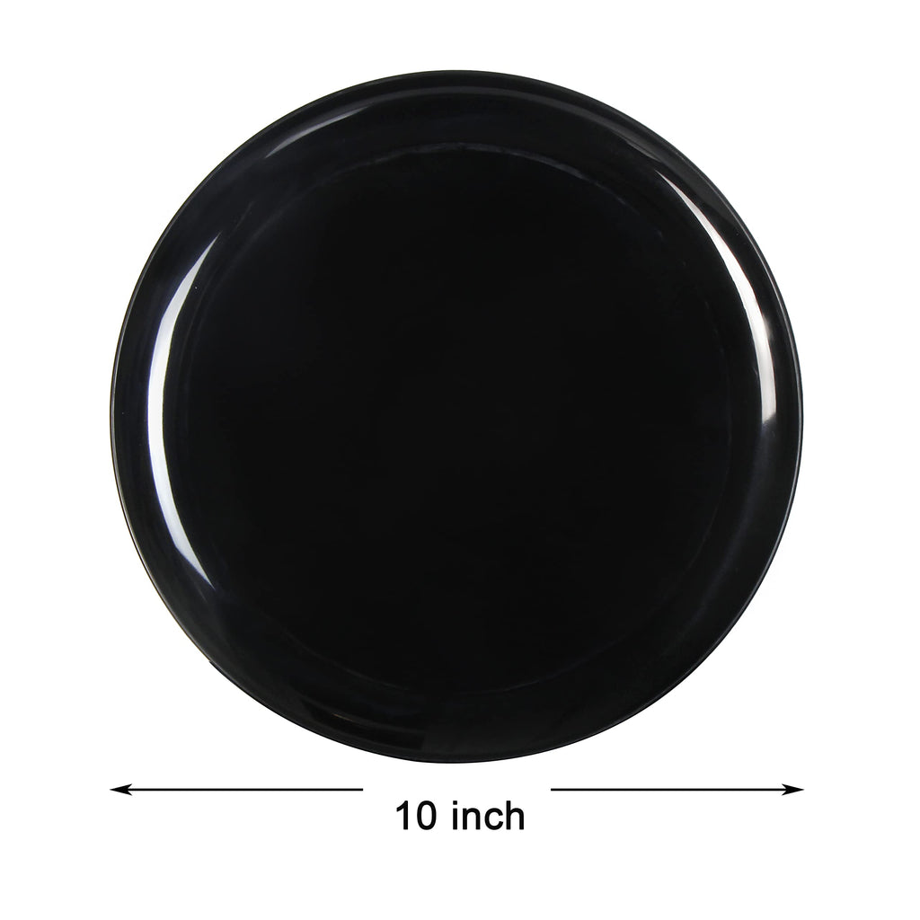Youngever 10 Inch Plastic Plates, Large Plates, Dinner Plates, Set of 9