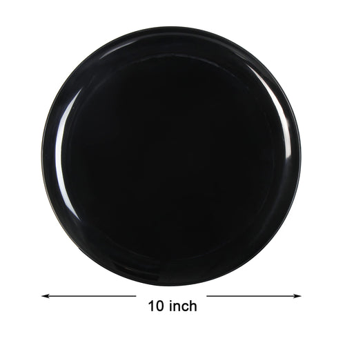 Youngever 10 Inch Plastic Plates, Large Plates, Dinner Plates, Set of 9