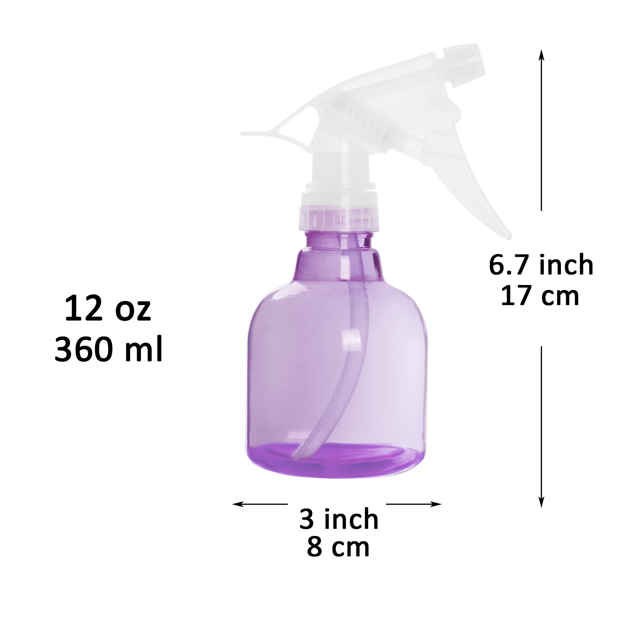 Youngever 6 Pack 12 Ounce Empty Plastic Spray Bottles