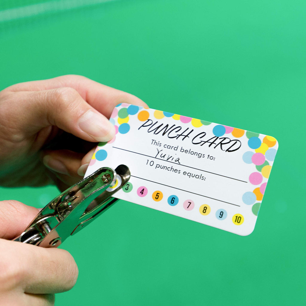 Youngever Punch Cards 210 Pack, Incentive Loyalty Reward Card for Classroom, Business, Kids, Students, Teachers 3.5 inch x 2 inch