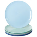 Youngever 8 Inch Plastic Plates, Small Plates, Salad Plates, Dessert Plates, Set of 9