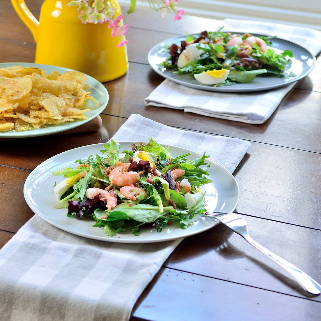 Youngever 10 Inch Plastic Plates, Large Plates, Dinner Plates, Set of 9