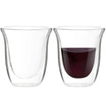 Youngever 2 Pack 5.5 Ounce Espresso Cups, Double Wall Thermo Insulated Espresso Cups, Glass Coffee Cups (Tall)