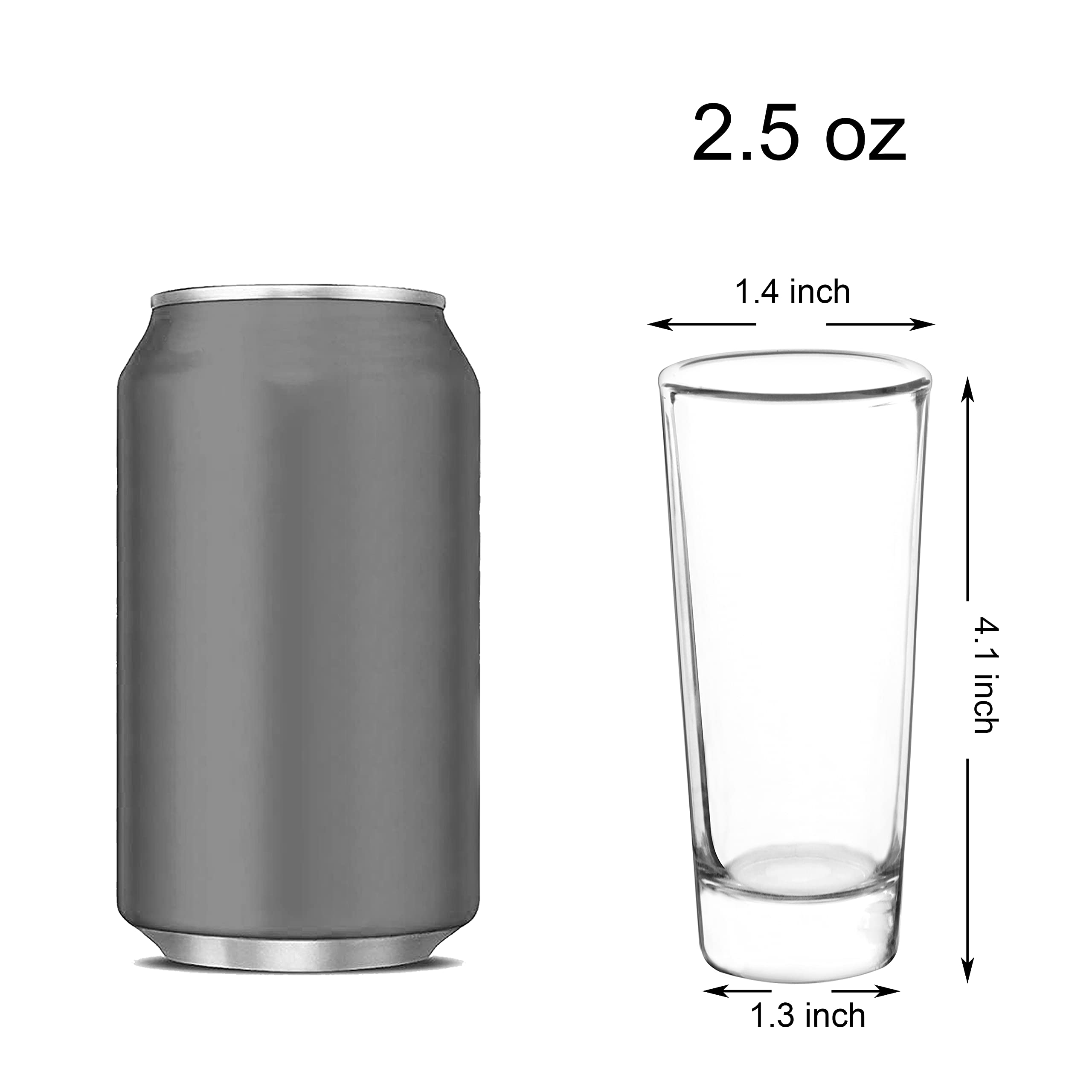 Youngever 8 Pack Shot Glass Set, Glass Shot, Clear Shot Glass