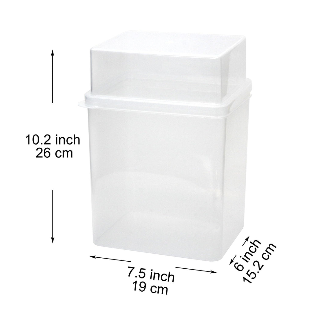 Youngever 2 Pack Plastic Sugar Keeper 5LB, Clear Flour Storage Container, Large Plastic Food Storage Containers