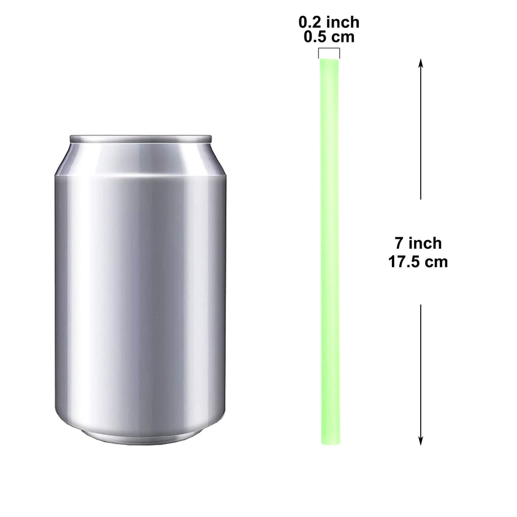 Youngever 9 Pack Reusable Plastic Straws, 7 inch Flexible Plastic Drinking Straws
