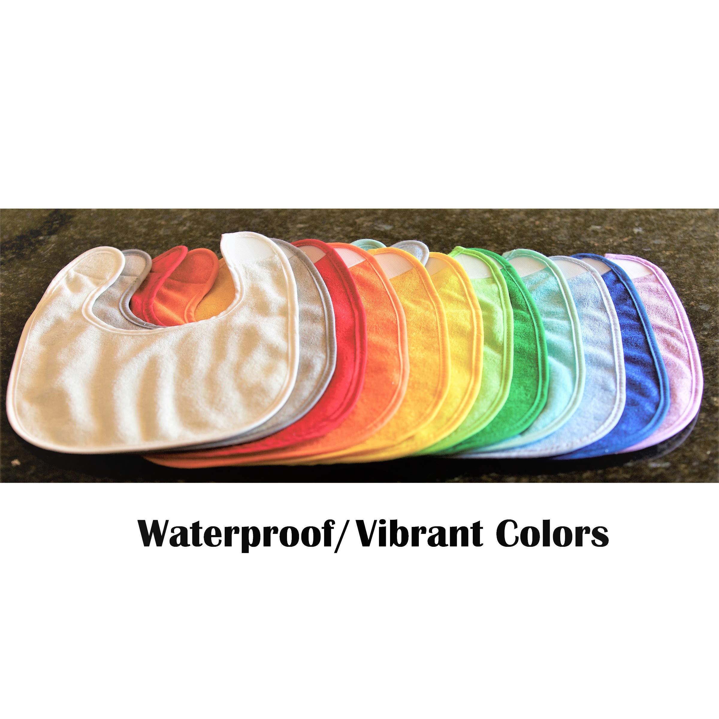 Youngever 12 Baby Bibs, Stay Dry Soft Waterproof Baby Terry Bibs for 3 To 12 Months