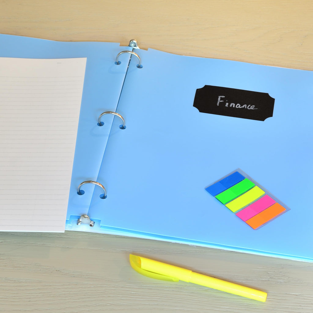 Youngever 6 Pack Heavy Duty Plastic Two Pocket Folders, Binder Dividers with Pocket, 3 Hole Punch Folder with Notches, Binder Folders