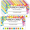 Youngever Punch Cards 210 Pack, Incentive Loyalty Reward Card for Classroom, Business, Kids, Students, Teachers 3.5 inch x 2 inch, Confetti Design
