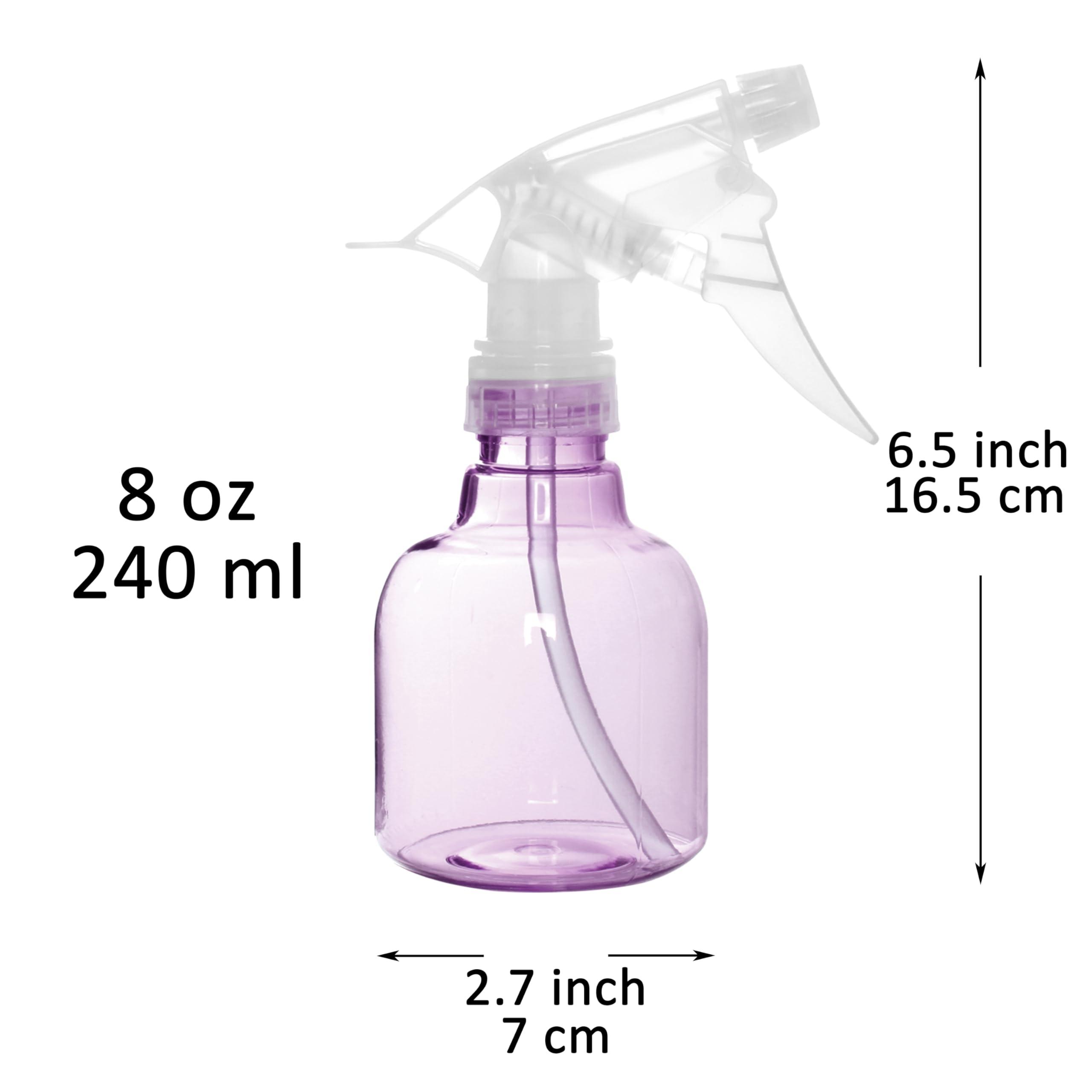 Youngever 6 Pack 8 Ounce Empty Plastic Spray Bottles